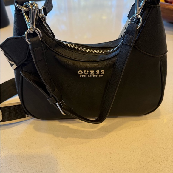 Guess Black crossbody Bag with Logo Strap - Picture 9 of 15